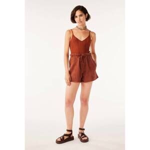 NEW BASH panto tank top in brown / ecureuil